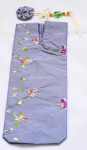 Wine Bottle Silk Bag - Lavender